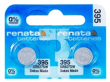2 x Renata 395 Pila Batteria Orologio Mercury Free Silver Oxide SR927SW 1.55V