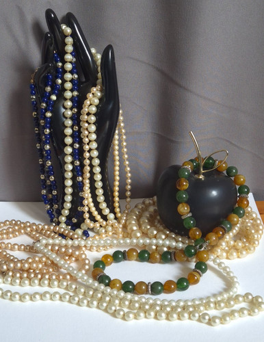 Lotto collane perle vintage - lotto,