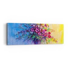 Quadro su Tela 90x30cm fiori