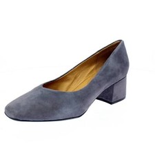 Caprice Decolletè In Pelle Con Tacco Largo Grigio - Donna Scarpe Decolletè