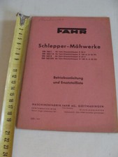 Manuale Fahr falciatrice per trattori macchine agricole 