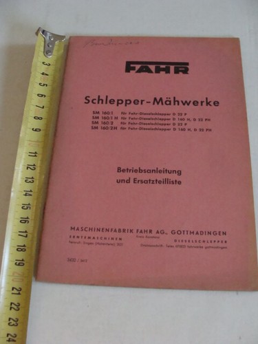 Manuale fahr falciatrice - fahr,