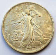 Italia 2 Lire, 1911 Vittorio