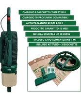 Aspirapolvere Vorwerk Folletto Vk122 Rigenerato + Tubo e Accessori (NoVK120-121)