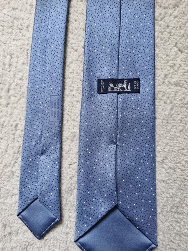 Cravatta hermès blu con pois - hermès,