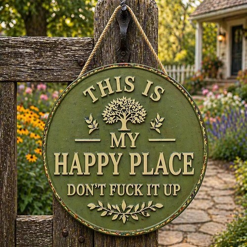 Insegna this happy place - happy,