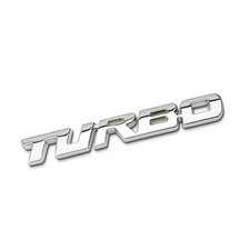 Adesivo auto TURBO ARGENTO 3D