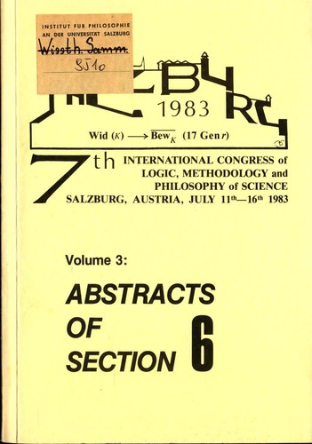 Abstracts section volume - abstracts,