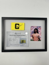 Fascia Da Capitano Ruud Gullit Firmata Con Cornice Paesi Bassi COA