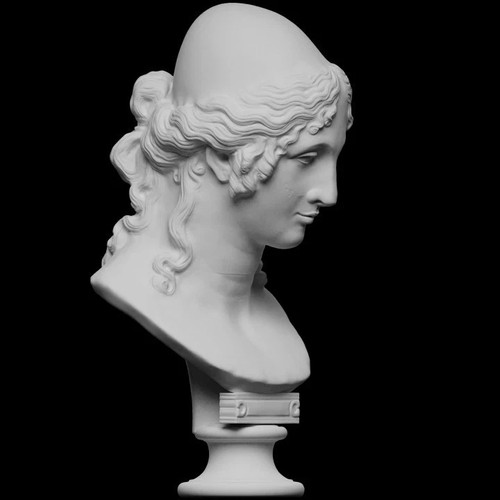 Statua busto elena troia - di,