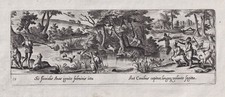 Caccia Alle Anatre Incisione In Rame H.Bol Ph.Galle 1582
