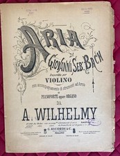 Spartito Musicale ARIA DI G. S. BACH primi del '900