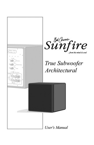Carver sunfire true - carver,