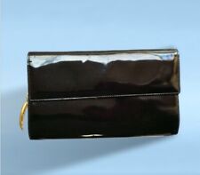 Borsa pochette in vernice nera