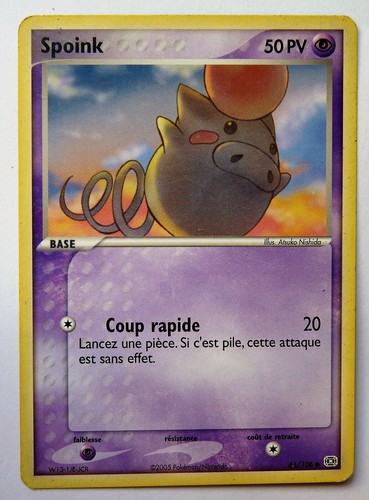 Carte pokémon pokemon spoink - pokémon,