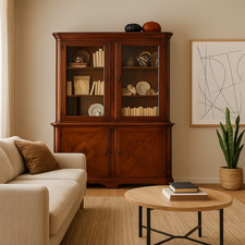 Libreria in noce massello con