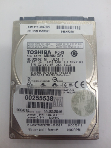 Toshiba mk5061gsy 500 - 500, gb***