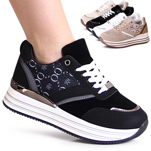Donna plateau sneakers - sneakers, stampa
