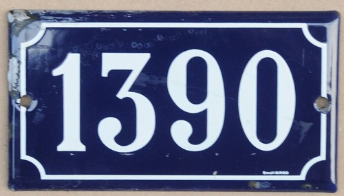 Grande vecchia insegna blu