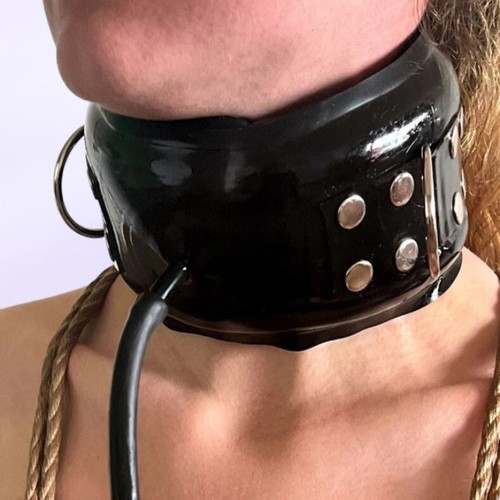 Corsetto collo lattice - , nero