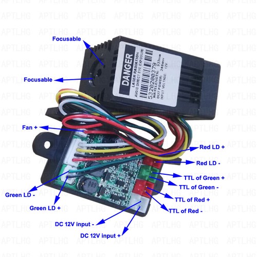 Modulo diodo laser verde - , 12v