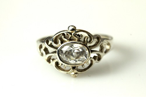 Anello ovale argento - ovale, in