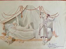 EROTICA sergio bizzozzero da La vie parisienne - Il risveglio 1920 tecnica mista