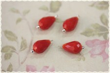 10pz pendente goccia pietra