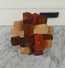 Rompicapo Puzzle Giocattoli di Legno Cubo  3D Puzzle di Legno Brain Teaser 