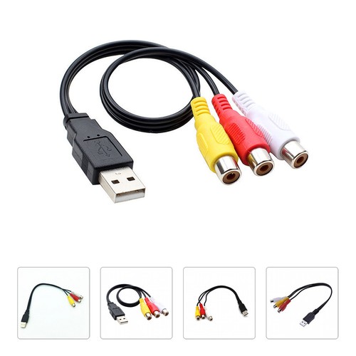Paio usb maschio - 1, 3rca