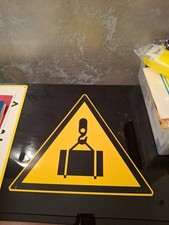 INSEGNA MONTACARICHI 35X35X35 CARTELLONISTICA INDUSTRIALE SEGNALE DI PERICOLO 
