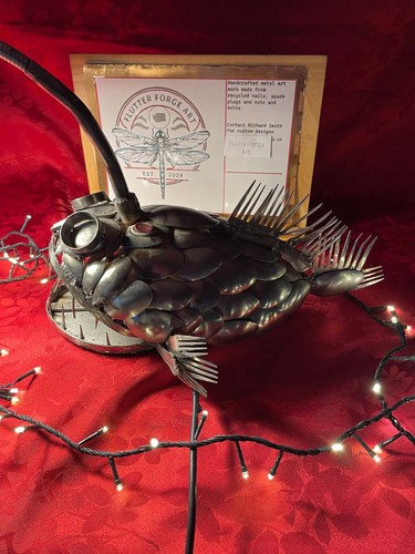 Pesce angolare metallo con - in,
