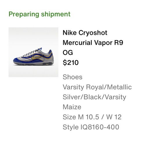 Nike cryoshot mercurial vapor - mercurial,