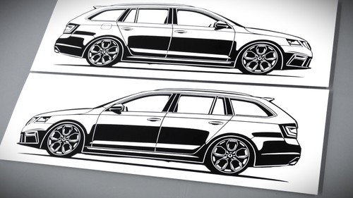Adesivo skoda octavia - adesivo,