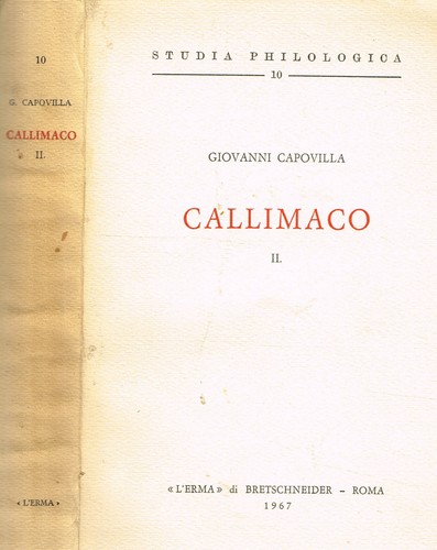 Callimaco vol 1967 - vol.ii., 1967.