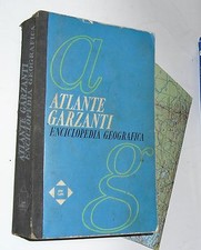 ATLANTE GARZANTI enciclopedia geografica con cartina 1964 ( h )