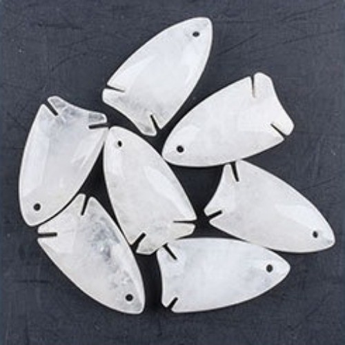 10pz pendenti pesce - pesce, pietra