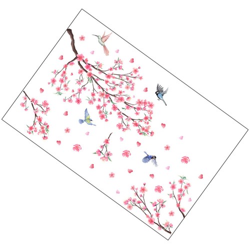 Pcs flowers wall stickers - pcs,