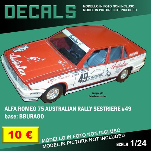 Decals repro alfa romeo - alfa, 75