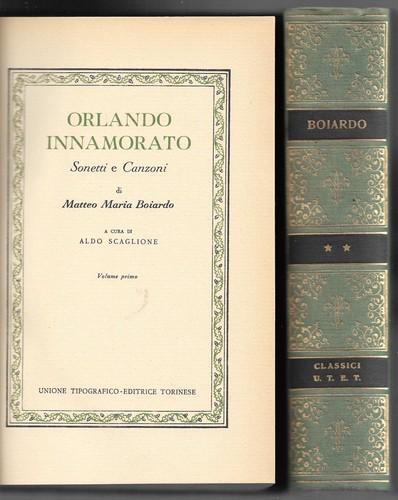 Orlando innamorato sonetti e - -,