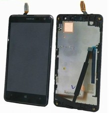DISPLAY LCD+VETRO TOUCH SCREEN+FRAME per NOKIA LUMIA 625 SCHERMO CORNICE NERO