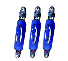Ricambi atv Yamaha, copri ammortizzatori Fmf blu bianco Raptor-700R, set-3,...