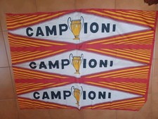 ROMA-LIVERPOOL 1984 CALCIO BANDIERA COPPA DEI CAMPIONI CON ERRORE ORIGINALE RARA