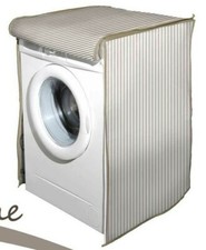 Coprilavatrice COPRI LAVATRICE PROTTETIVO IMBOTTITO CERNIERA RIGHE PVC h85*62*58