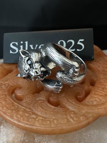 Anello pantera grossa argento - anello,