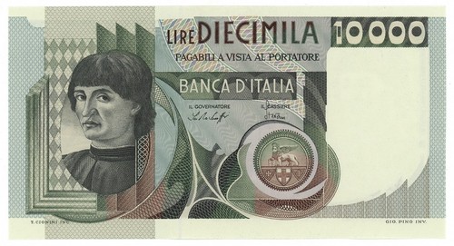10000 lire ritratto uomo - lire, a