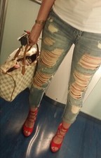 Jeans donna Strappati Alla Moda