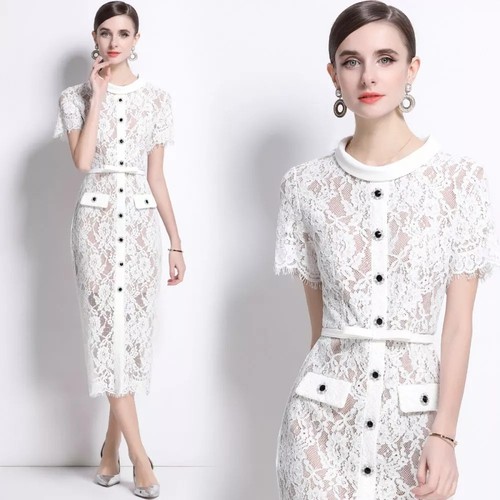 Abito midi beige - midi,