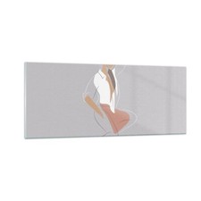 Quadro su Vetro 100x40cm Donna