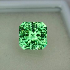 Zaffiro Verde Taglio Asscher